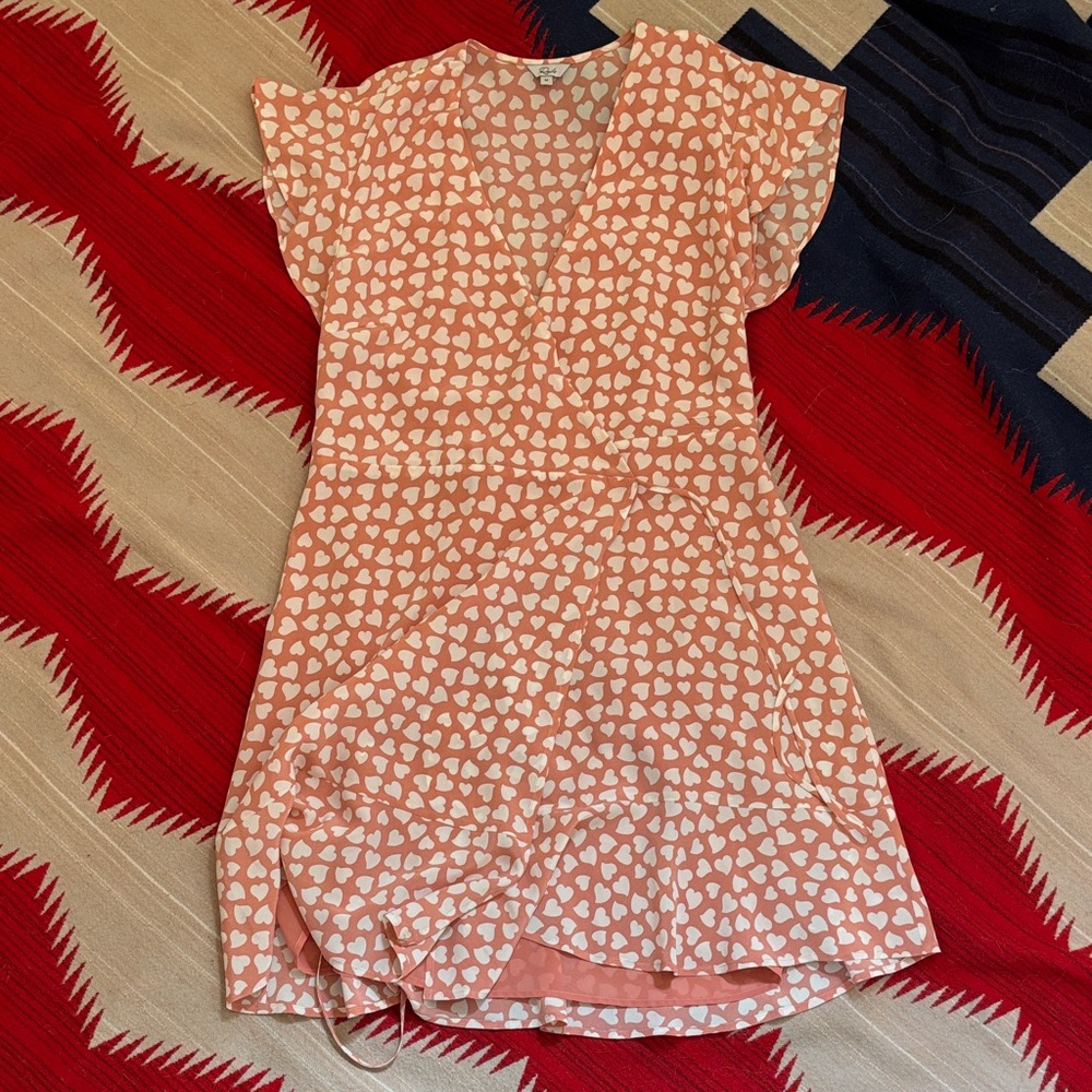 Women’s Rails medium Pink Heart wrap front Dress